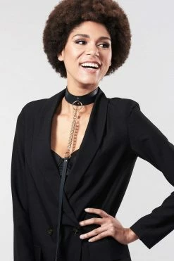 Bijoux Indiscrets New In Maze Wide Choker With Leash