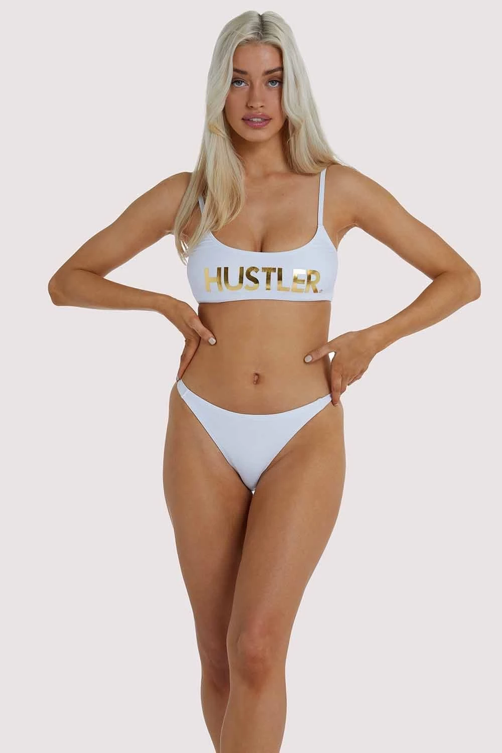 Best Sale 👍 Hustler White 👙 Bikini Top Swimwear ✨ 3 Hustler White Bikini Top Swimwear