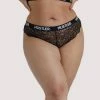 Hustler Branded Black Curve Lace Brief