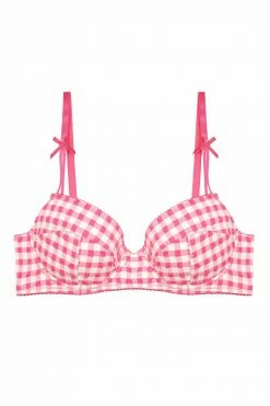 Squish New In Bras Daisy Pink Gingham Balcony Bra