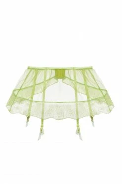 Wolf & Whistle Taha Green Suspender Skirt