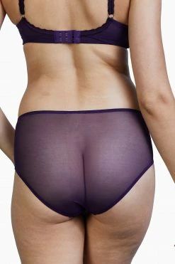 Cheap 🛒 Deja Day Emma Vine Purple High Waist Brief Knickers 🌟 13 Deja Day Emma Vine Purple High Waist Brief Knickers