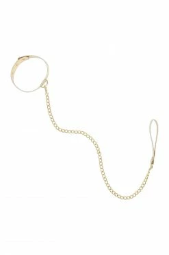 Regalia PU Collar With Lead Gold