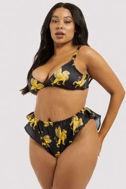 Kilo Brava Lioness Satin Black Bra New In Bras