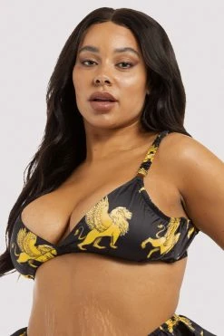 Kilo Brava Lioness Satin Black Bra New In Bras