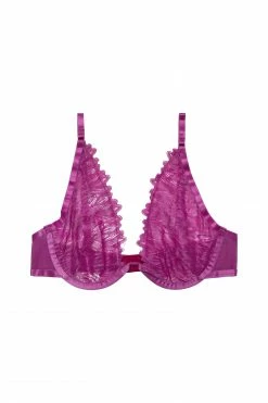 Hustler Margot Violet High Apex With Wire Lace Bra