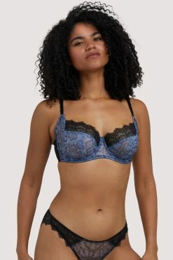 Outlet ๐ Deja Day New In Bras Rosalyn Lilac Snake Lace Balcony Bra ๐ 9 Deja Day New In Bras Rosalyn Lilac Snake Lace Balcony Bra