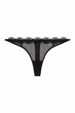 Wolf & Whistle Outlet WW X Charlotte McKinney Astrid Mesh And Lace Thong