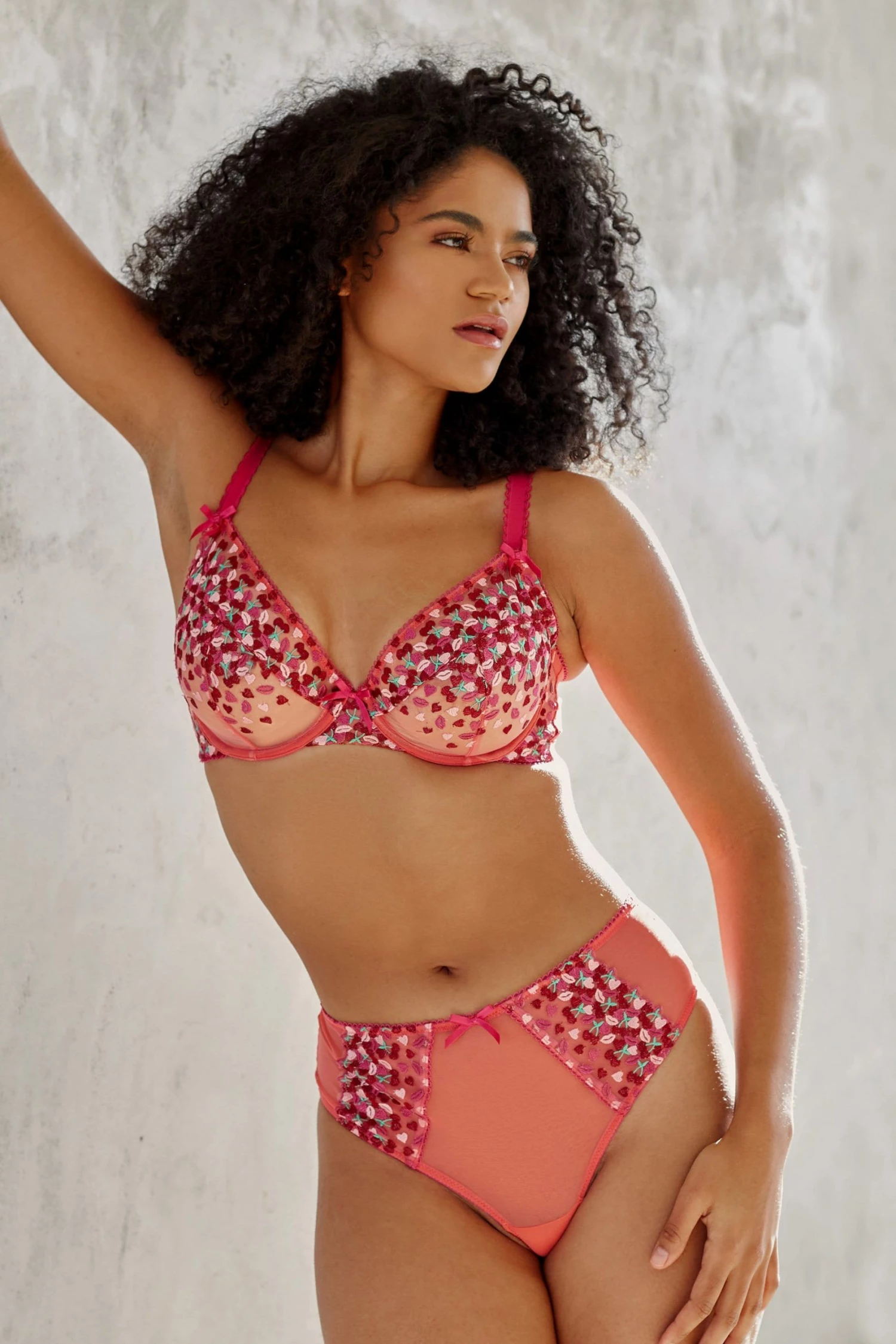 Flash Sale ๐ Playful Promises Free Sexy โ๏ธ Summer Brief Cherry Embroidery Coral Highwaisted Thong ๐ 12 Playful Promises Free Sexy Summer Brief Cherry Embroidery Coral Highwaisted Thong
