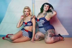 Collectif X Playful Promises Nautical Navy Bikini Top Swimwear