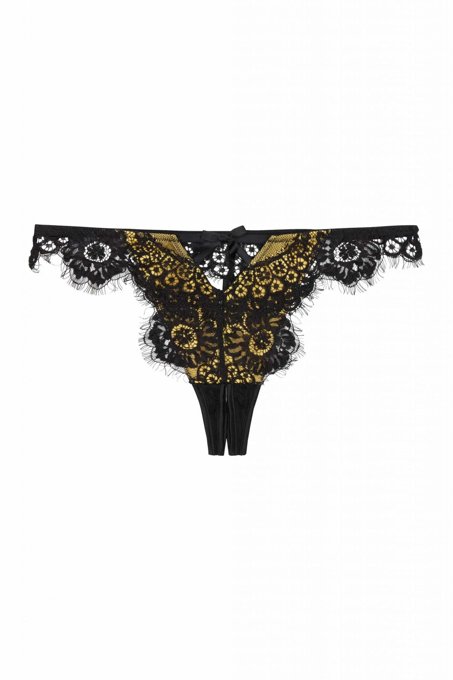 Best Sale 🤩 Playful Promises Jaquelina Mustard Contrast Crotchless Thong Outlet 🎉 6 Playful Promises Jaquelina Mustard Contrast Crotchless Thong Outlet