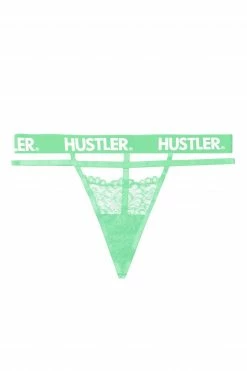 Hustler Branded Mint Curve Lace Thong Everyday Lingerie