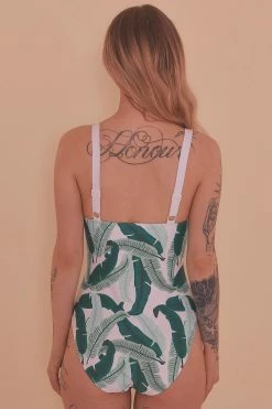 Buy 🎁 Collectif X Playful Promises Swimwear Banana Leaf Print Knot Front 🩱 Swimsuit 🛒 7 Collectif X Playful Promises Swimwear Banana Leaf Print Knot Front Swimsuit