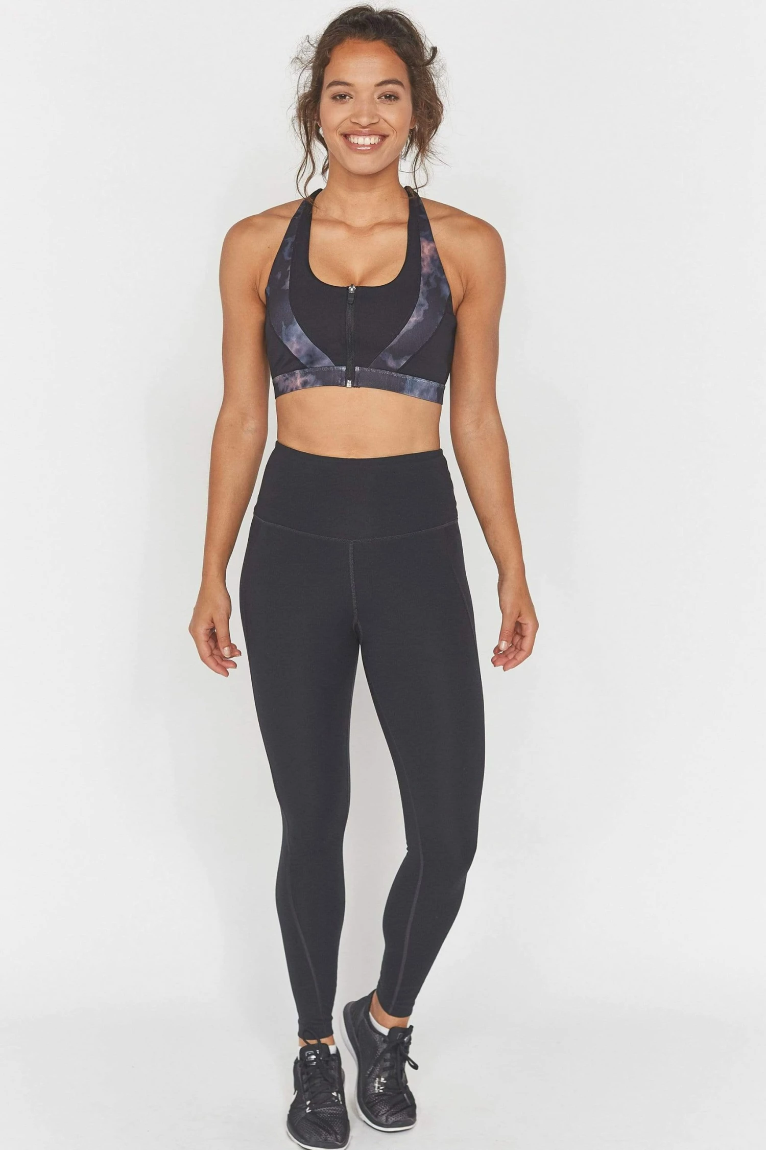 Buy 😀 Wolf & Whistle Dark Marble Zip Front Sports Bra Activewear 😉 4 Wolf & Whistle Dark Marble Zip Front Sports Bra Activewear