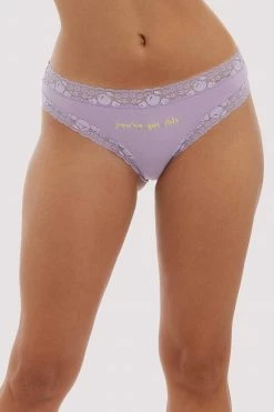 Deals 🌟 Squish You've Got This Blue Embroidered Brief Knickers 🎉 9 Squish You've Got This Blue Embroidered Brief Knickers