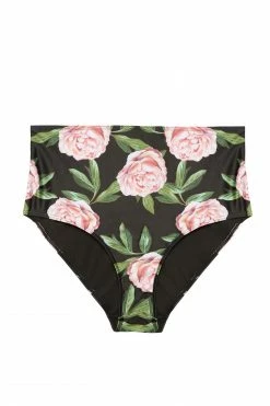 Bettie Page Lingerie Eco Claudette Roses High Waisted Bikini Brief