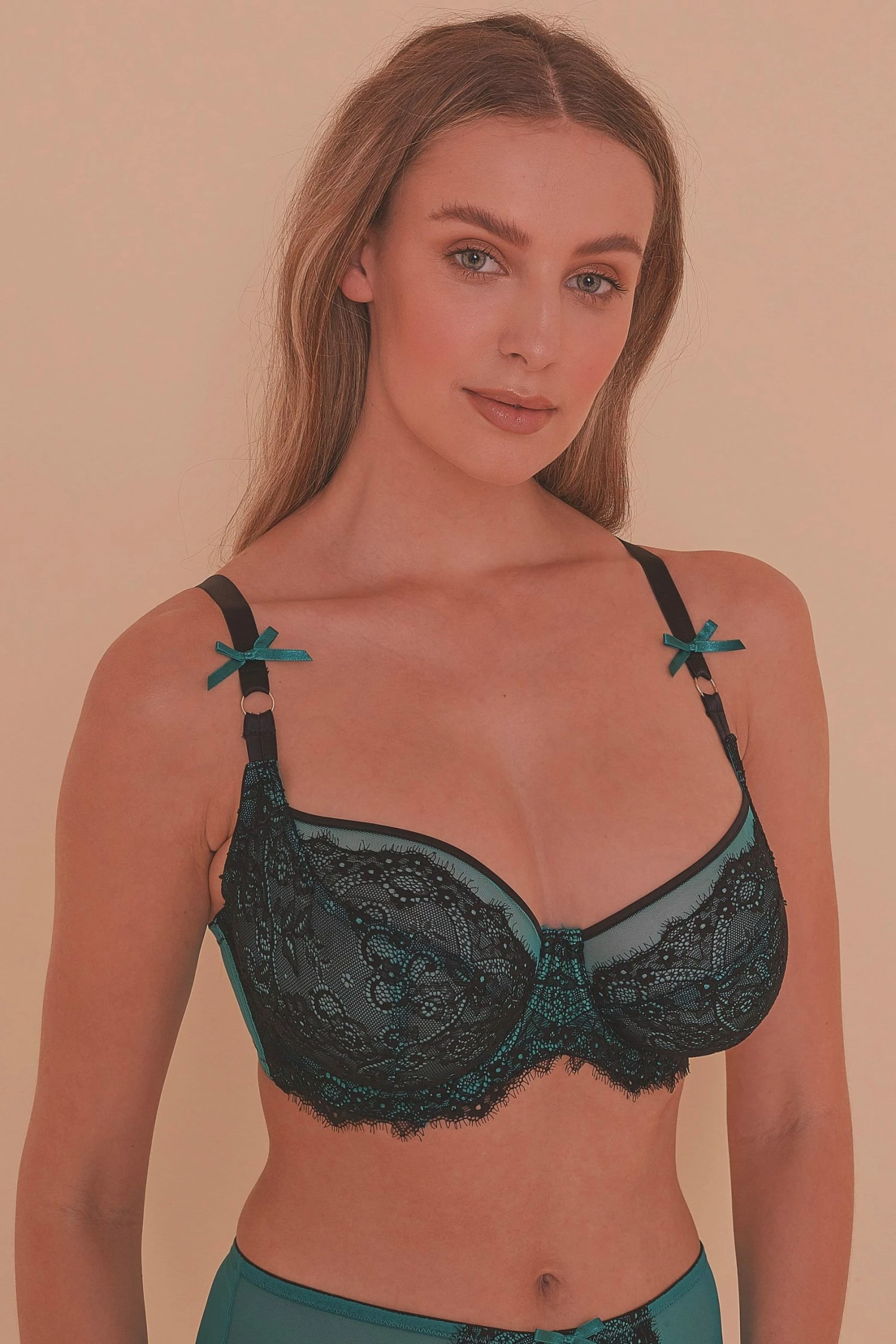 Discount 🥰 Playful Promises Ezmae Teal Full Bust Bra 😉 1 Playful Promises Ezmae Teal Full Bust Bra