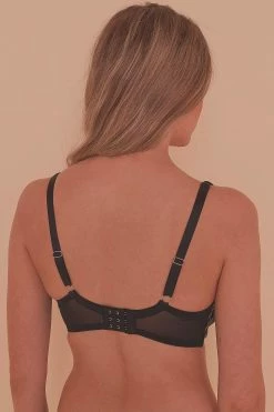 Playful Promises Ava Black FB Strappy Ring Detail 1/4 Cup Bra DD/E - K