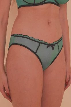 Playful Promises Outlet Kendra Emerald Scalloped Brief