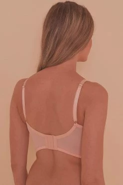 Playful Promises Bernadette Peach Longline Corset Front DD/E-G Bra Bras