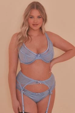 Felicity Hayward X PP Sybil Baby Blue Suspender Curve