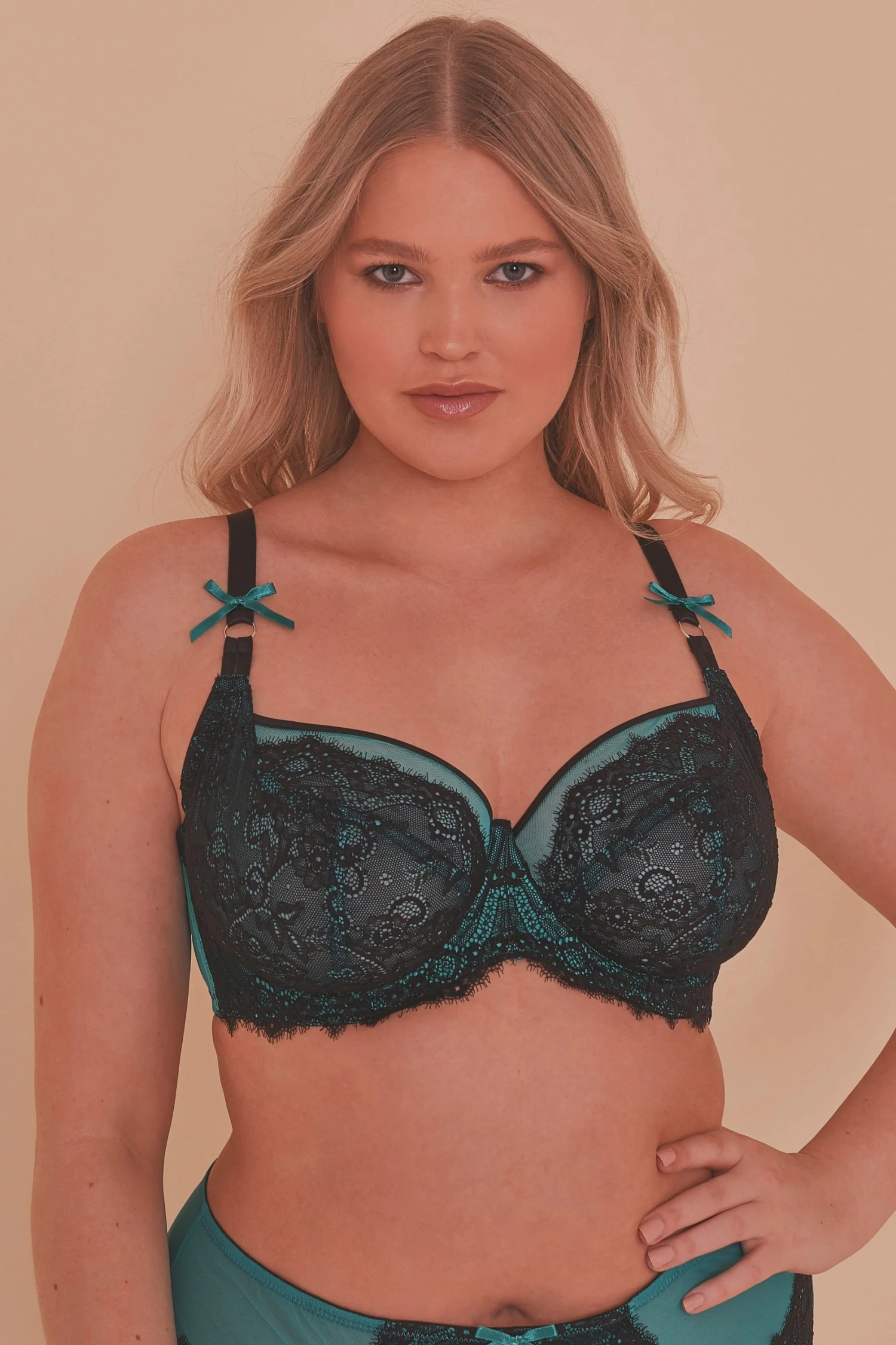 Discount 🥰 Playful Promises Ezmae Teal Full Bust Bra 😉 5 Playful Promises Ezmae Teal Full Bust Bra
