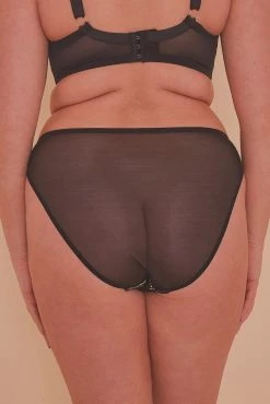 Playful Promises Jaquelina Mustard Contrast Brazilian Brief Curve Knickers