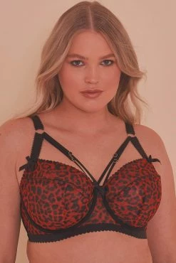 Wholesale 😀 Playful Promises Josie Leopard Mesh Picot Non Padded Bra 🎉 29 Playful Promises Josie Leopard Mesh Picot Non Padded Bra