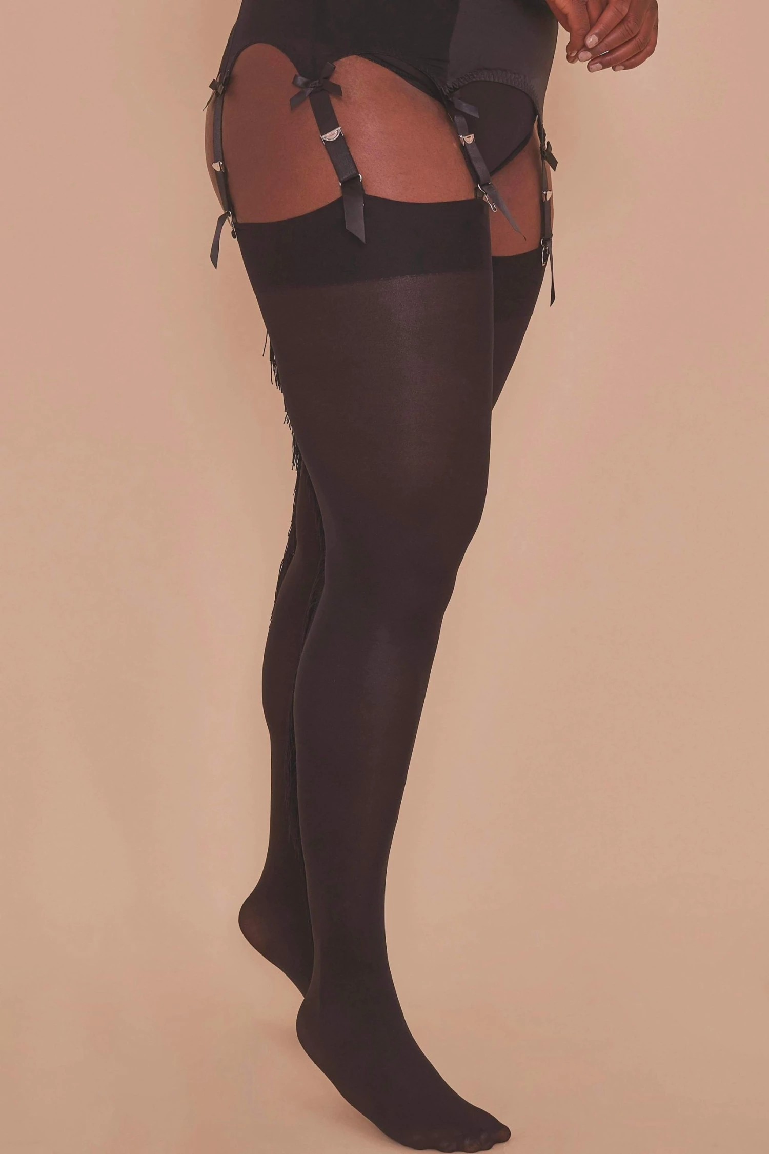 Best Sale ๐ Playful Promises Hosiery Fringe Stockings Black US 4 - 18 ๐คฉ 4 Playful Promises Hosiery Fringe Stockings Black US 4 - 18