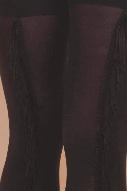 Best Sale ๐ Playful Promises Hosiery Fringe Stockings Black US 4 - 18 ๐คฉ 7 Playful Promises Hosiery Fringe Stockings Black US 4 - 18