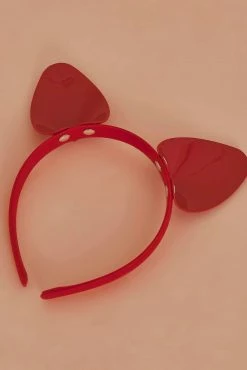 Regalia Cat Ear Headband Red Accessories