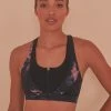 Wolf & Whistle Dark Marble Zip Front Sports Bra Activewear