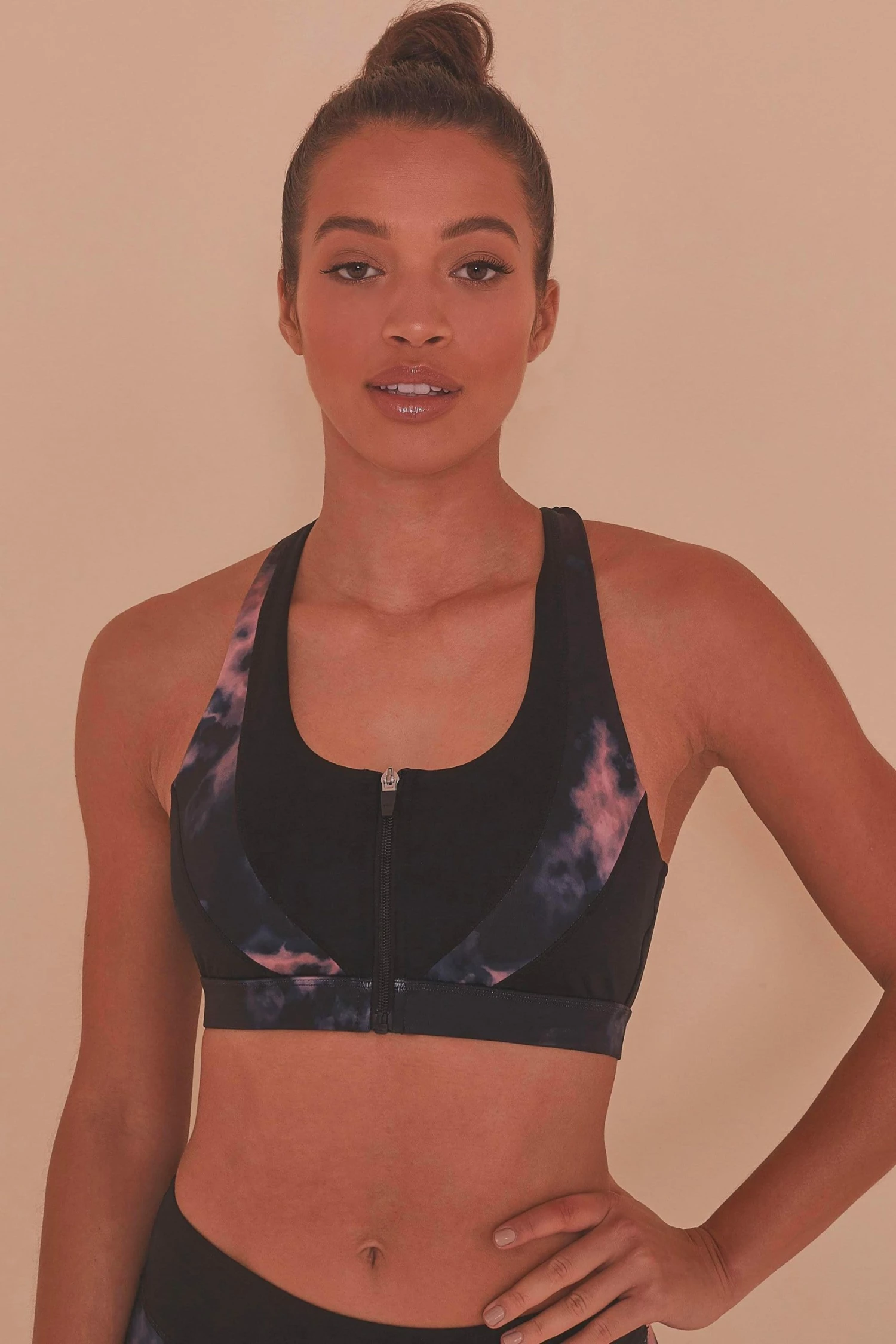 Buy 😀 Wolf & Whistle Dark Marble Zip Front Sports Bra Activewear 😉 1 Wolf & Whistle Dark Marble Zip Front Sports Bra Activewear