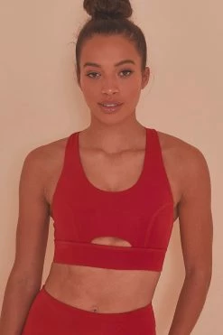 Wolf & Whistle Cross Back Bra Red