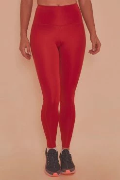 Wolf & Whistle Activewear High Waist Leggings Red