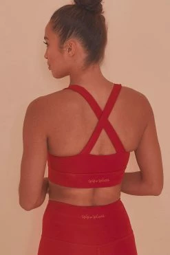 Wolf & Whistle Cross Back Bra Red