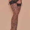 Bettie Page Lingerie Leopard Knit Stockings US 4 - 18