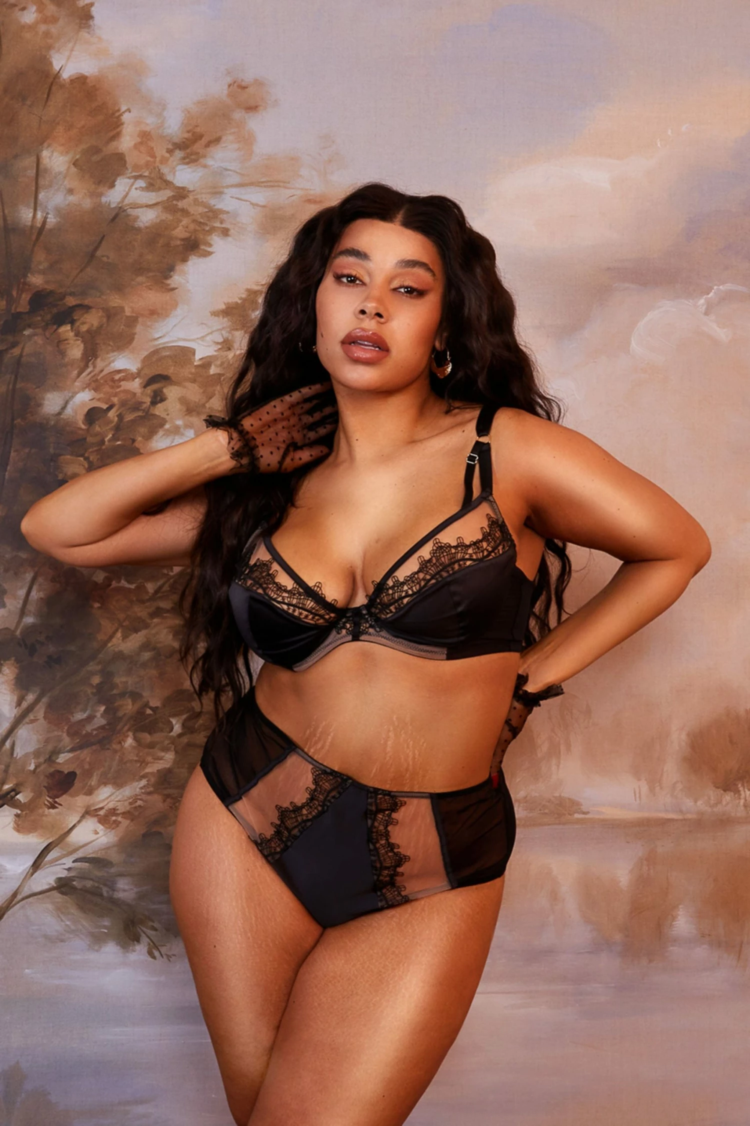 Deals 🥰 Playful Promises New In Wren Black Lace And Illusion Mesh Bra 🤩 12 Playful Promises New In Wren Black Lace And Illusion Mesh Bra