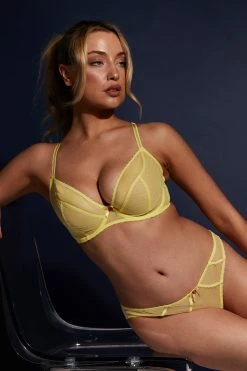 Deja Day Grace Lemon Yellow Plunge Bra New In Bras