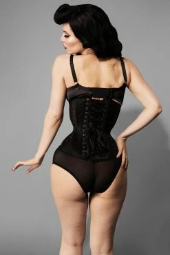 Bettie Page Lingerie Fine Mesh Underbust Corset
