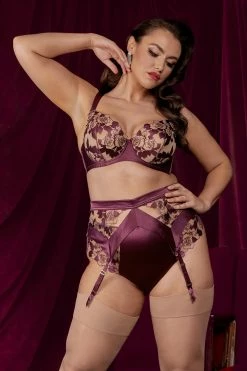 Dita Von Teese Lingerie Rosabelle Dark Cherry Curve Thong