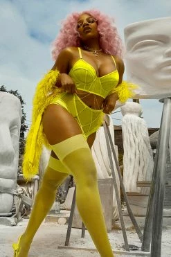 Felicity Hayward X PP X PP Nahli Highwaist Lime Suspender Brief Knickers