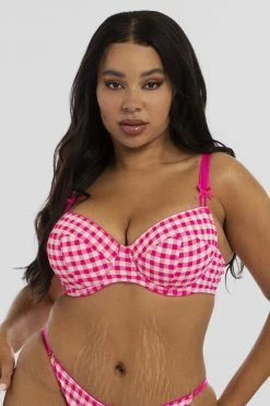 Squish New In Bras Daisy Pink Gingham Balcony Bra