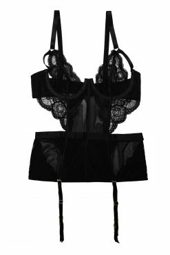 Wholesale ✨ Wolf & Whistle Bodies Paola Black Lace Basque 🎁 8 Wolf & Whistle Bodies Paola Black Lace Basque