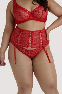 Playful Promises Basques & Corsets Florence Red Waspie