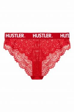 Hustler Branded Red Lace Brief Everyday Lingerie