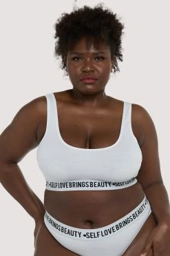 Felicity Hayward X PP Felicity Hayward Self Love White Curve Crop Top Everyday Lingerie