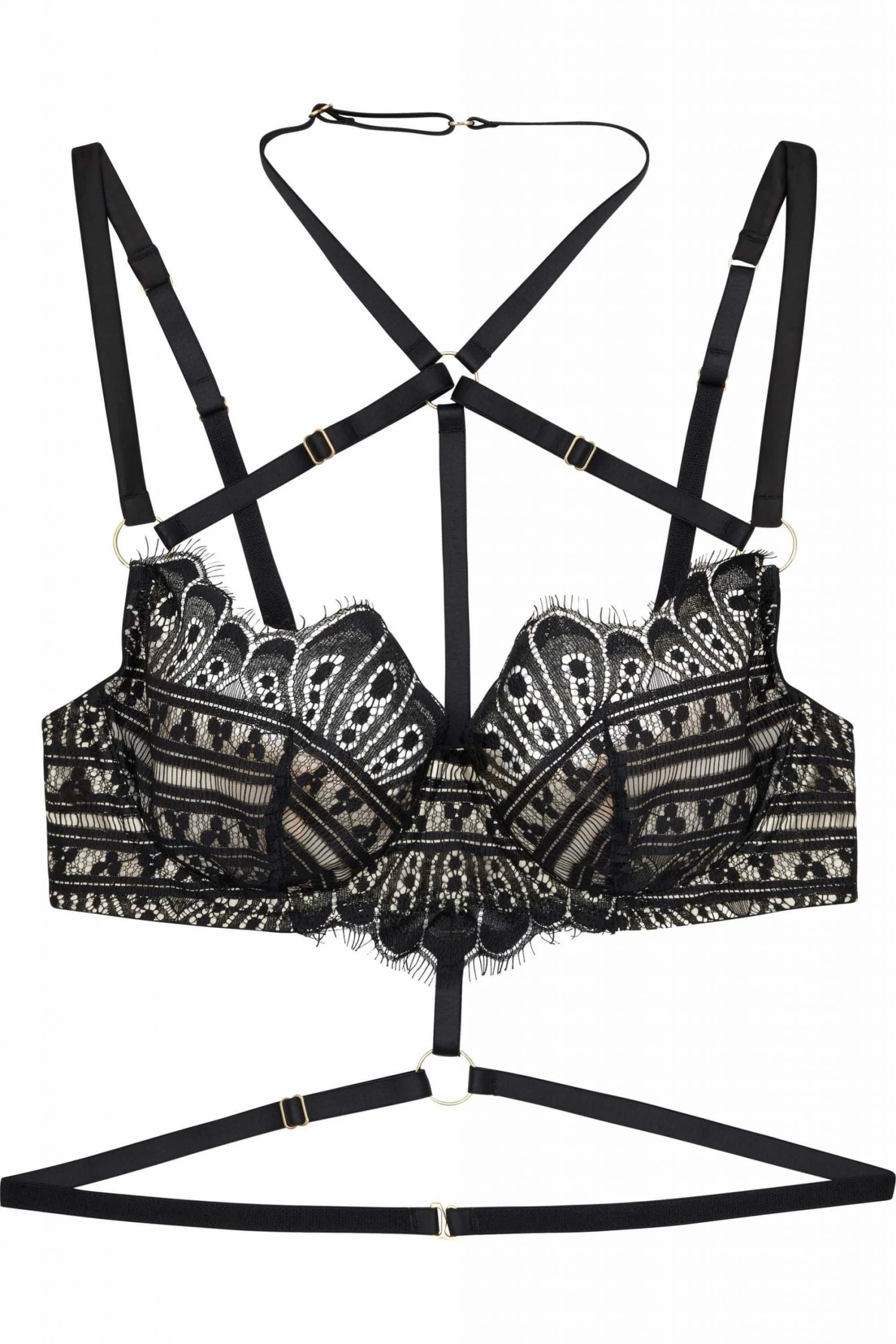 Brand new 💯 Playful Promises Sky Pearl Quarter Cup Lace Harness Core Bra Bras ⌛ 6 Playful Promises Sky Pearl Quarter Cup Lace Harness Core Bra Bras