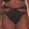 Playful Promises Curve Exclusive Leandra Strapped Up High Waist Knicker Knickers