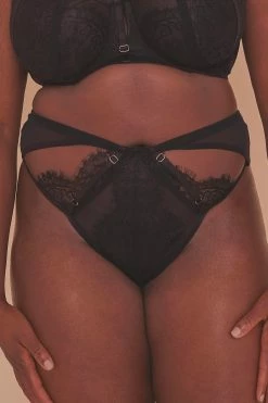 Playful Promises Curve Exclusive Leandra Strapped Up High Waist Knicker Knickers